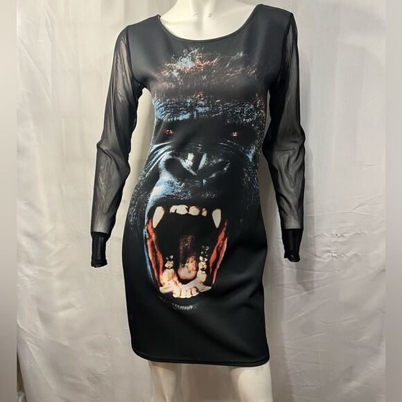 Glamour Babe “King Kong’ Print Mini Dress - Picture 1 of 16